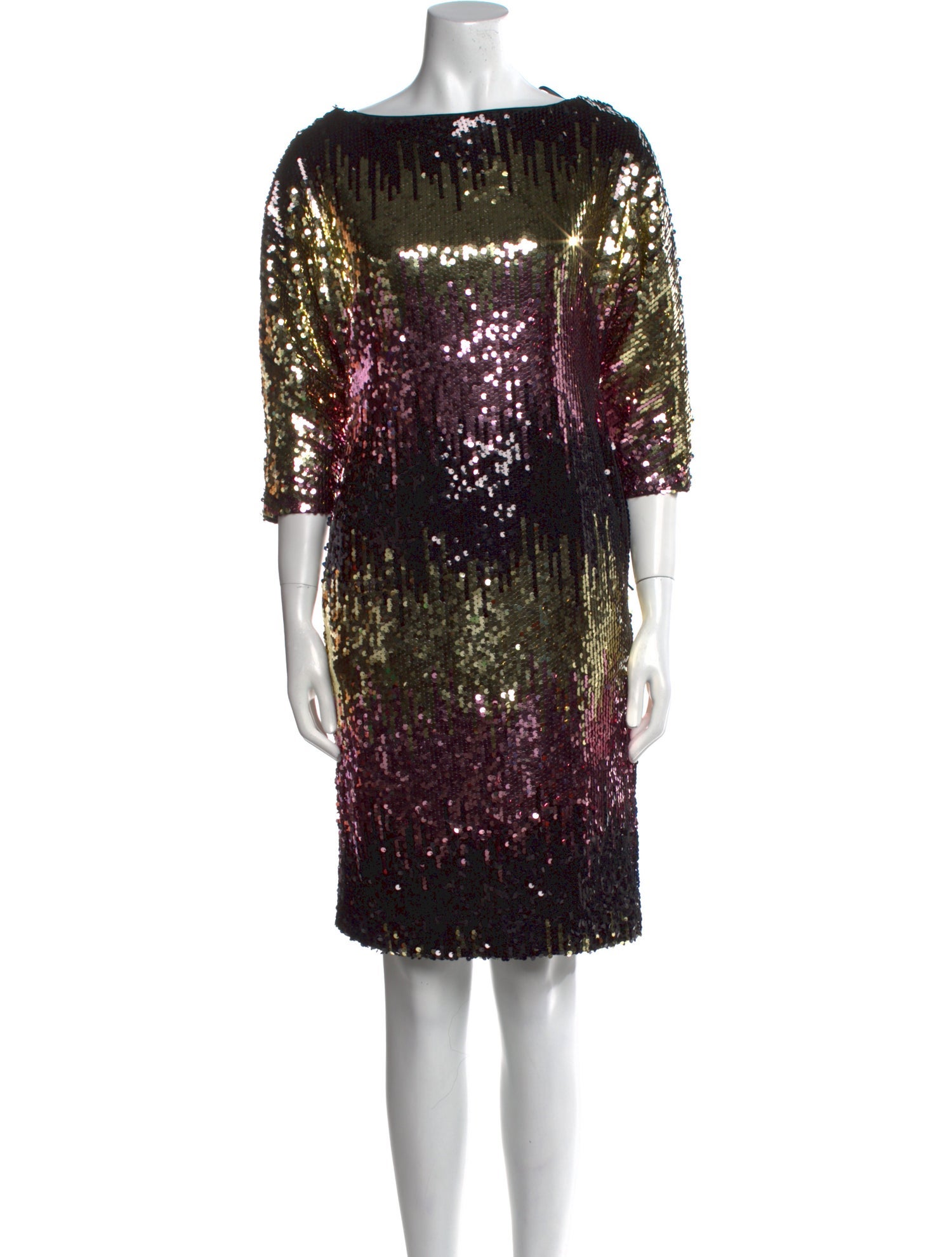 Milly Bateau Neckline Knee-Length Dress