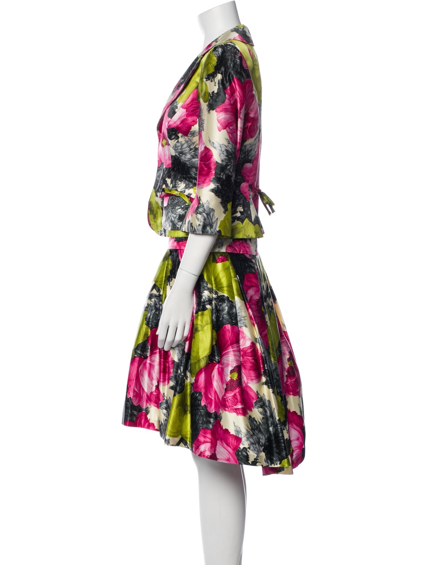 Milly Silk Printed Skirt Suit