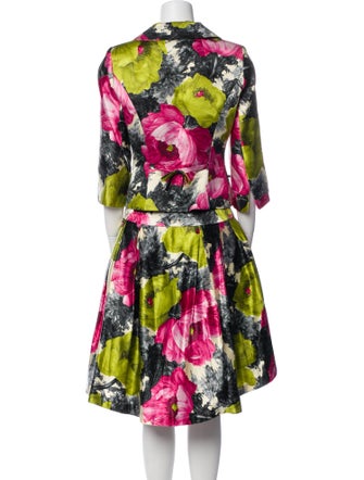 Milly Silk Printed Skirt Suit