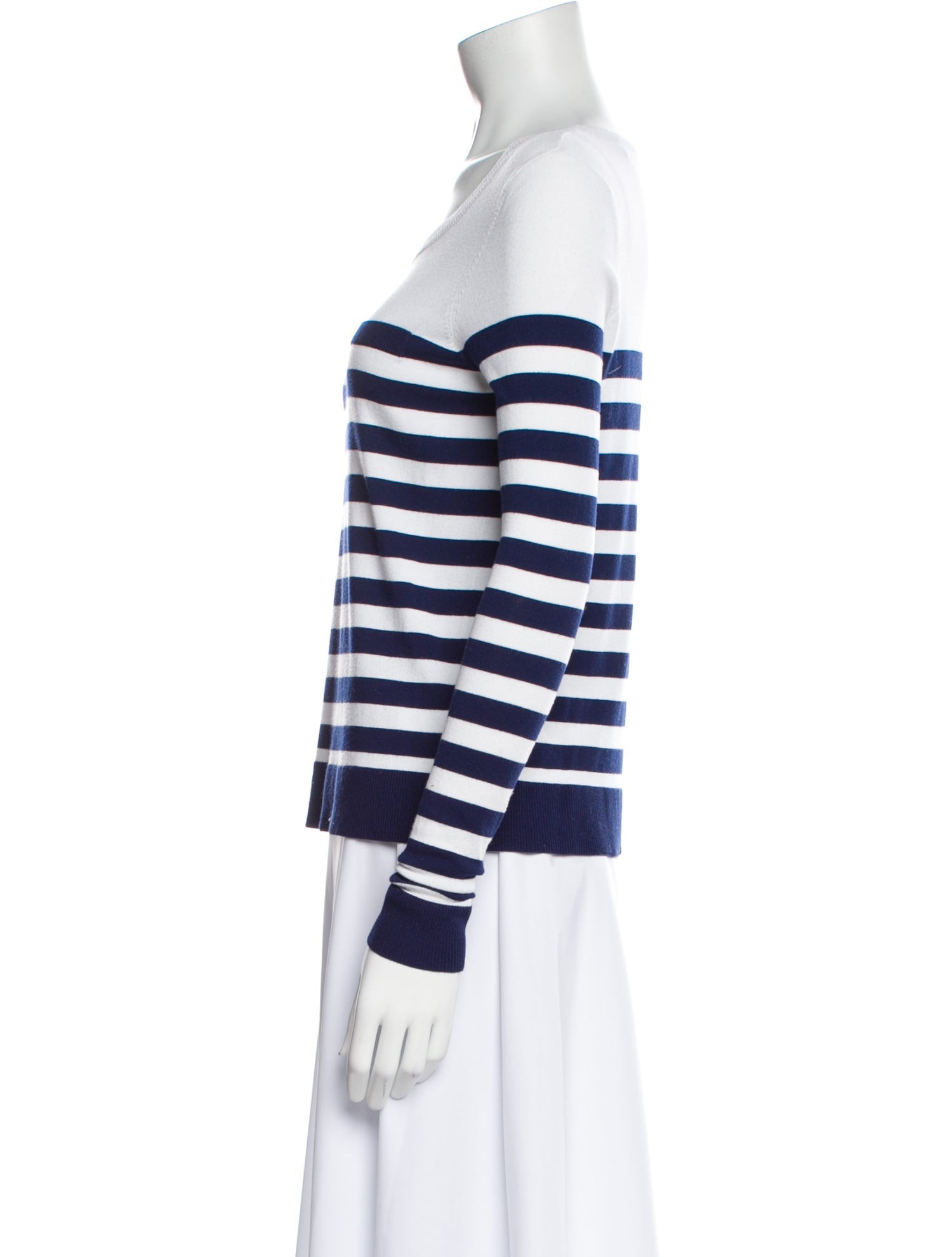 Milly Striped Bateau Neckline Sweater