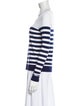 Milly Striped Bateau Neckline Sweater