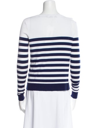 Milly Striped Bateau Neckline Sweater