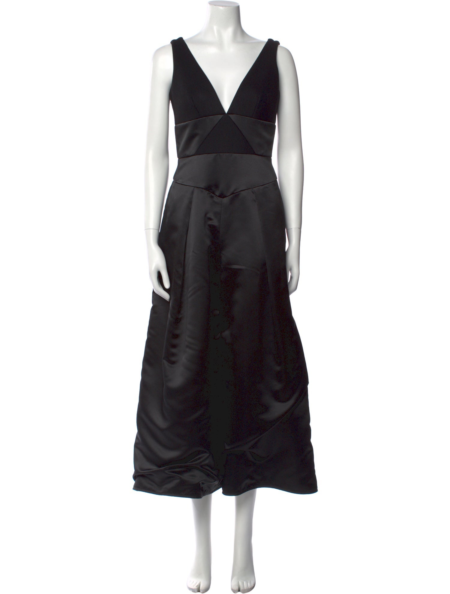 Milly Silk Plunge Neckline Jumpsuit