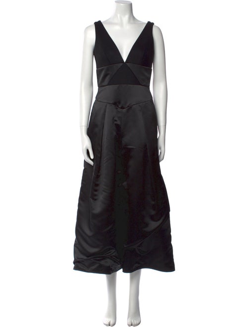 Milly Silk Plunge Neckline Jumpsuit