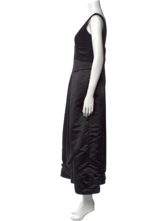 Milly Silk Plunge Neckline Jumpsuit