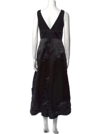 Milly Silk Plunge Neckline Jumpsuit