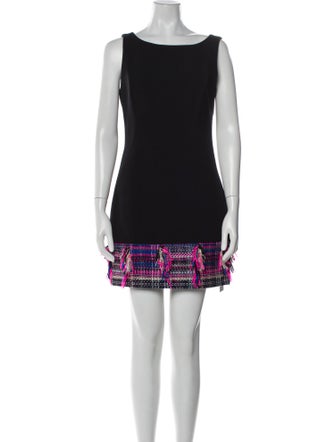 Milly Scoop Neck Mini Dress