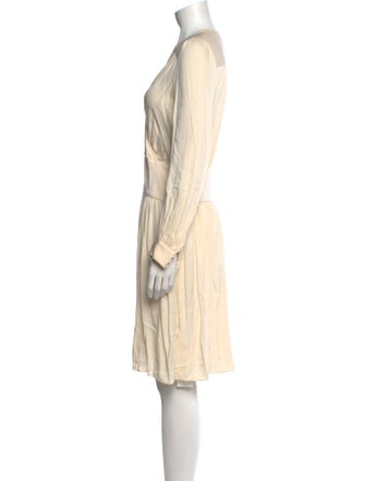 Milly V-Neck Knee-Length Dress