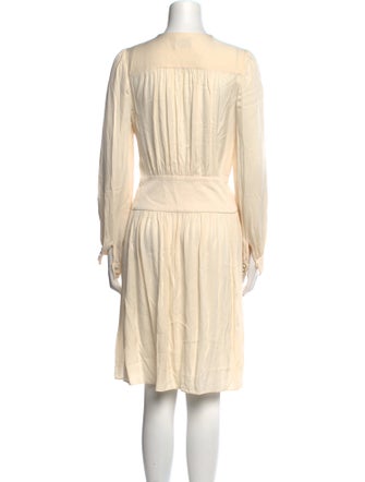 Milly V-Neck Knee-Length Dress