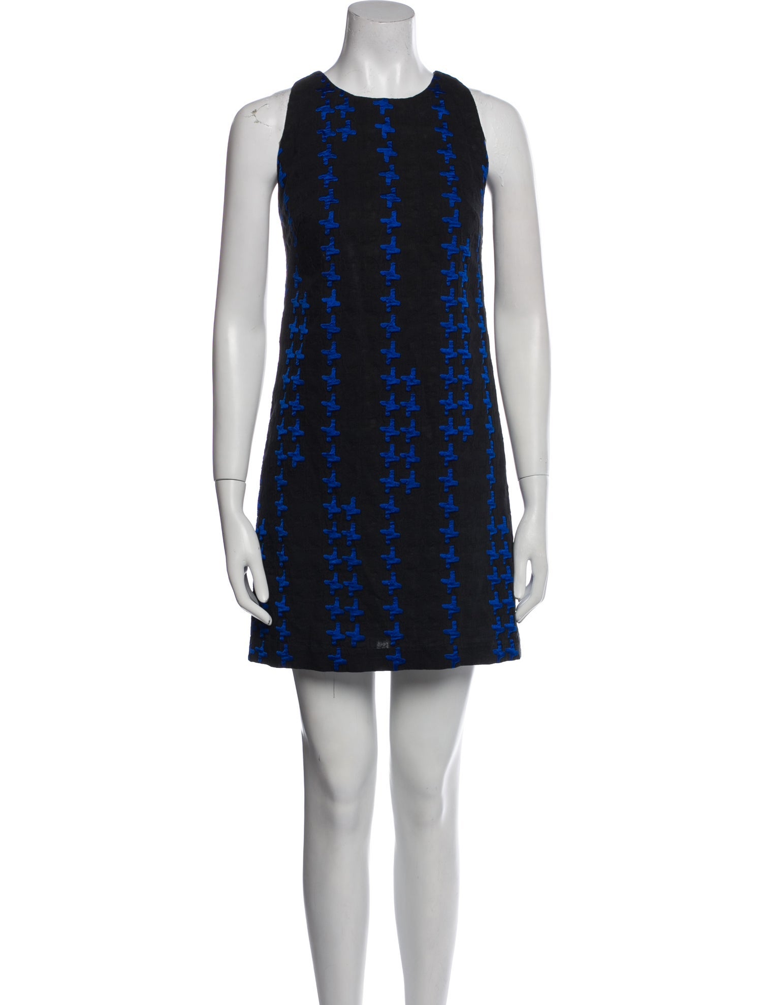Milly Houndstooth Print Mini Dress