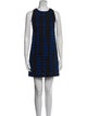 Milly Houndstooth Print Mini Dress
