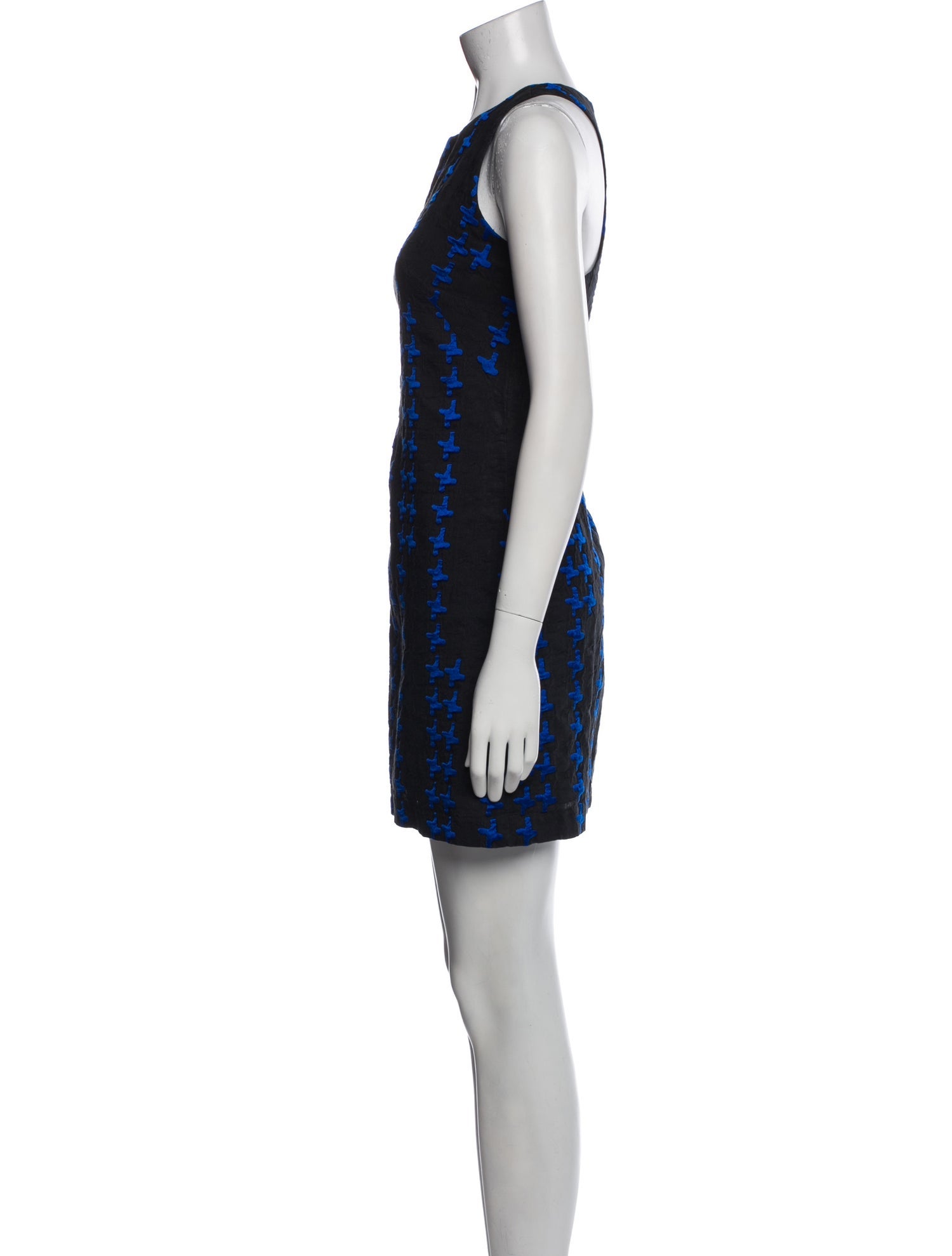 Milly Houndstooth Print Mini Dress