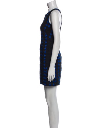 Milly Houndstooth Print Mini Dress