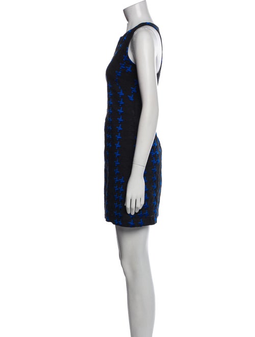 Milly Houndstooth Print Mini Dress