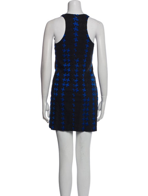 Milly Houndstooth Print Mini Dress