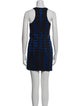 Milly Houndstooth Print Mini Dress