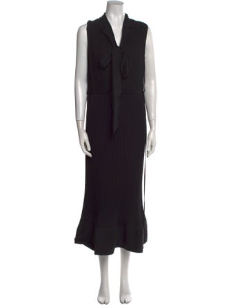 Milly V-Neck Long Dress