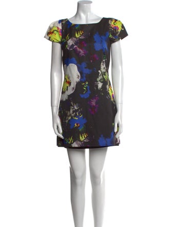Milly Floral Print Mini Dress