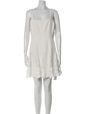 Milly Square Neckline Mini Dress