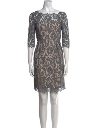 Milly Lace Pattern Mini Dress