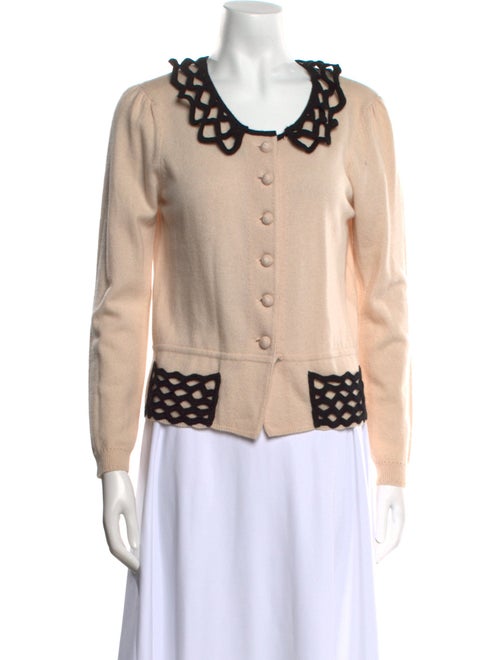 Milly Cashmere Colorblock Pattern Sweater