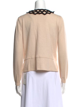Milly Cashmere Colorblock Pattern Sweater