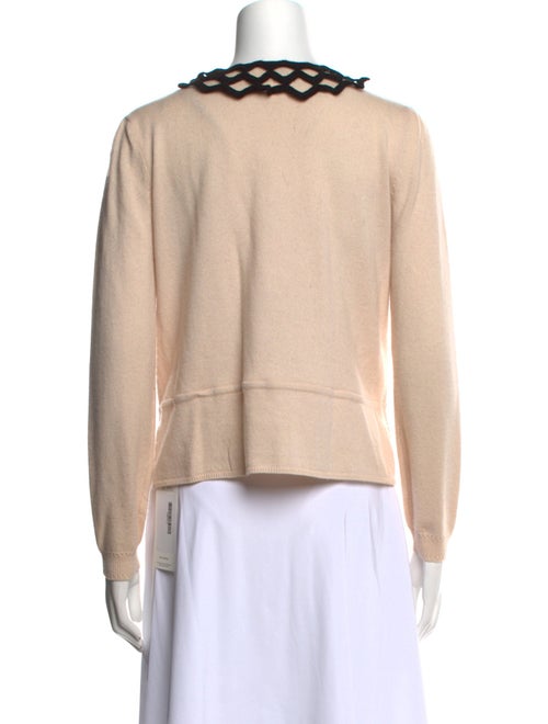 Milly Cashmere Colorblock Pattern Sweater