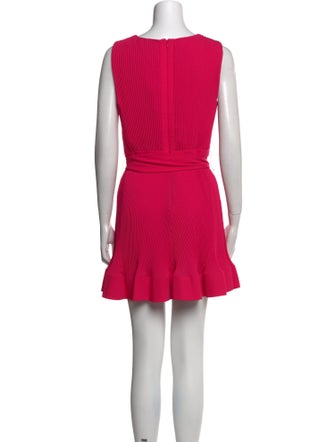 Milly Bateau Neckline Mini Dress