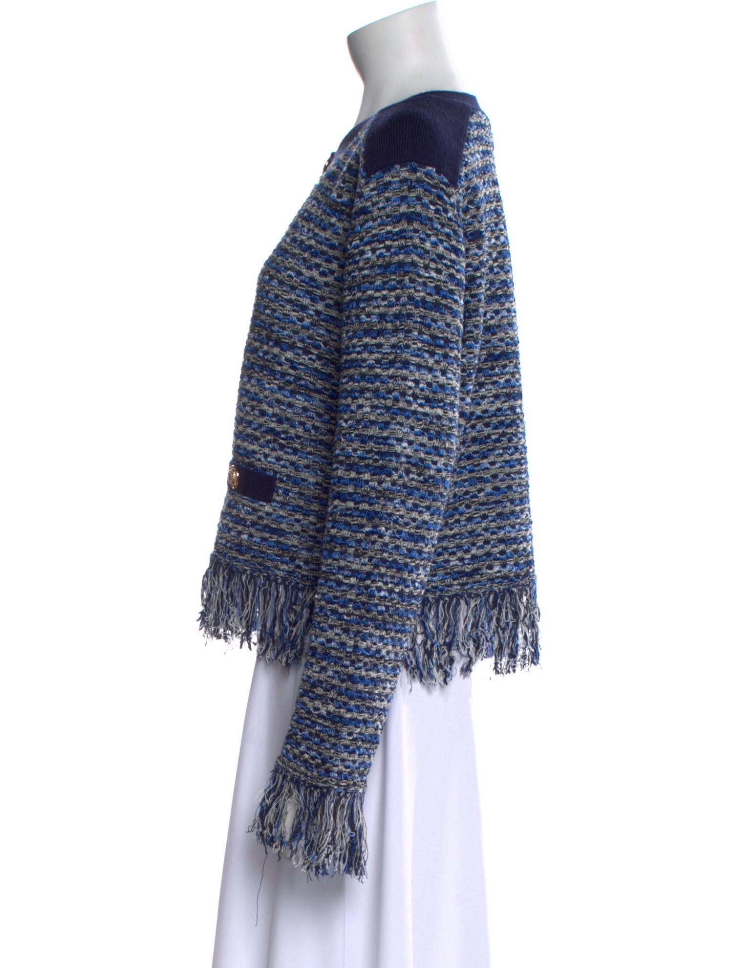 Milly Tweed Pattern Scoop Neck Sweater w/ Tags