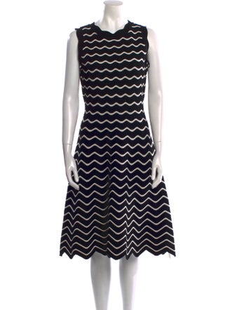 Milly Striped Knee-Length Dress