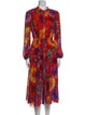 Milly Floral Print Midi Length Dress