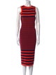 Milly Striped Midi Length Dress
