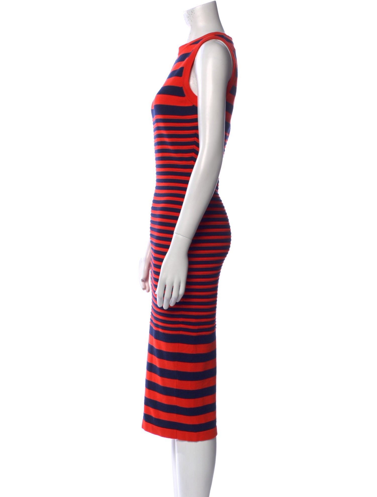 Milly Striped Midi Length Dress