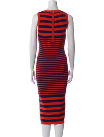 Milly Striped Midi Length Dress