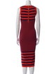 Milly Striped Midi Length Dress