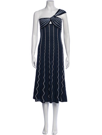Milly Striped Midi Length Dress