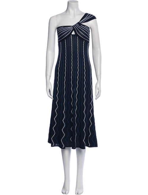 Milly Striped Midi Length Dress