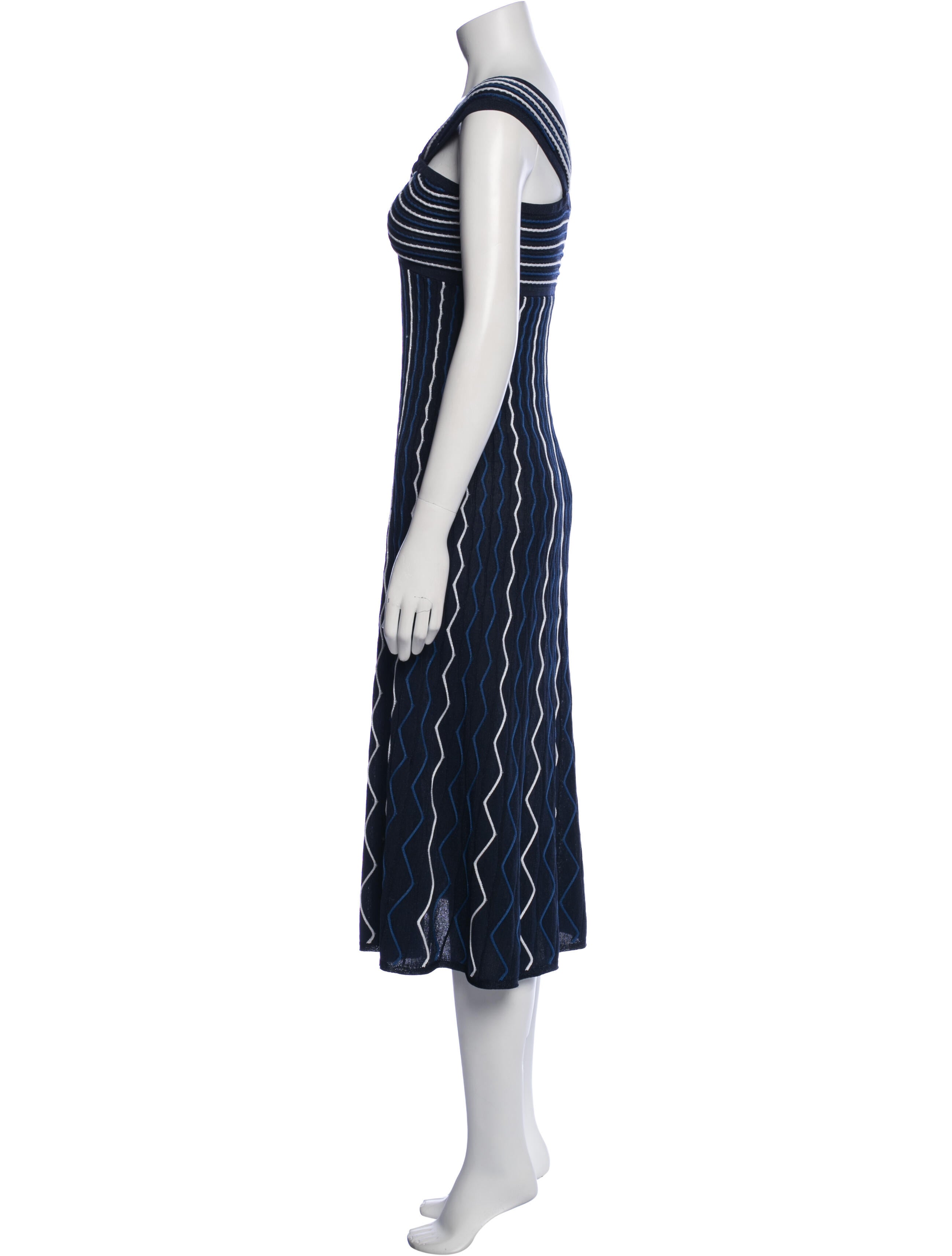 Milly Striped Midi Length Dress