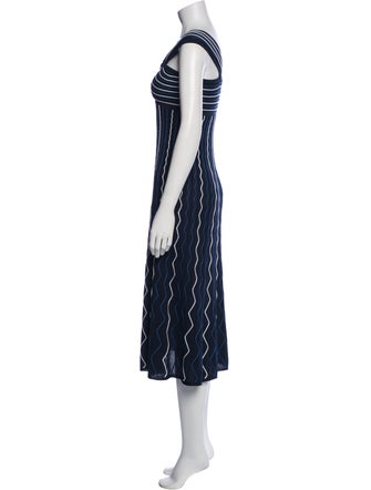 Milly Striped Midi Length Dress