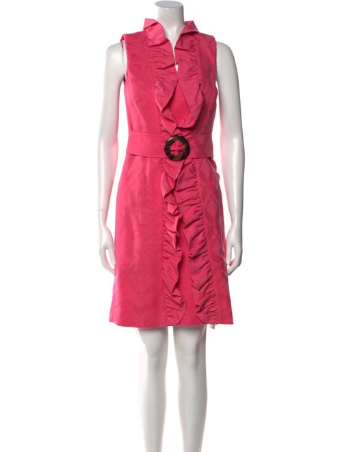 Milly Mock Neck Knee-Length Dress