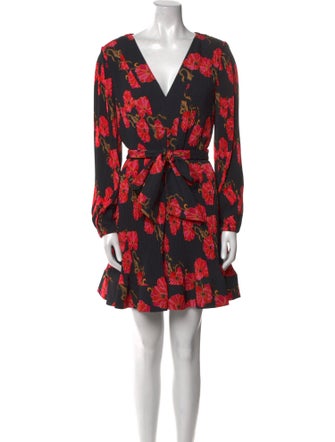 Milly Floral Print Mini Dress