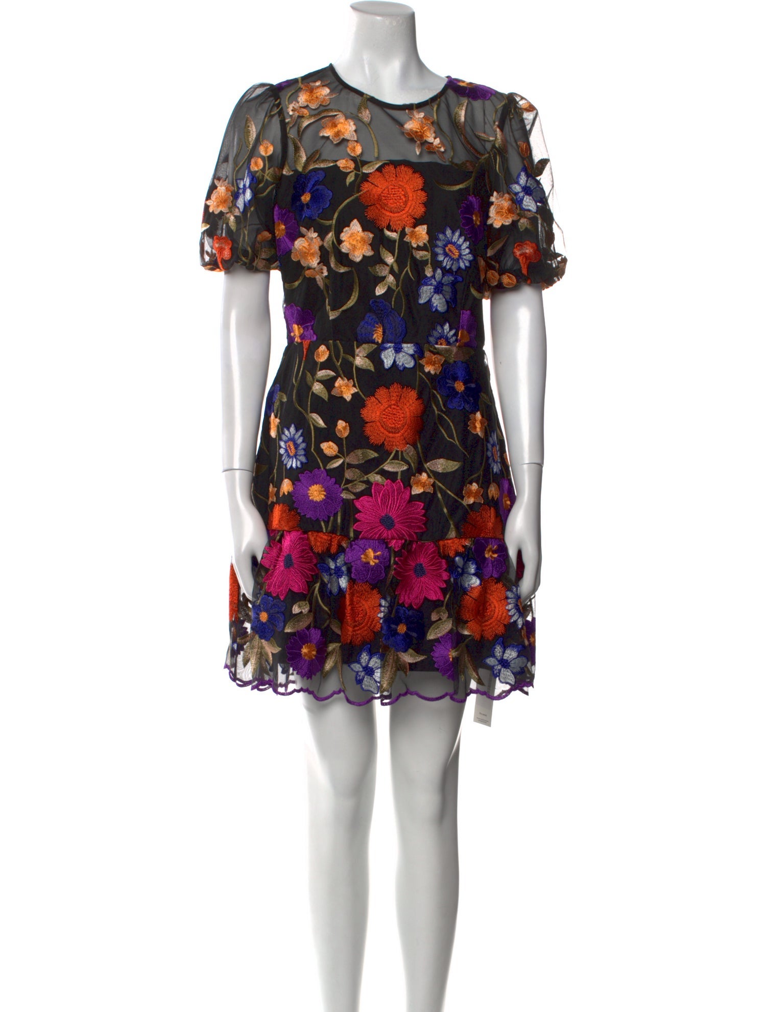 Milly Floral Print Mini Dress