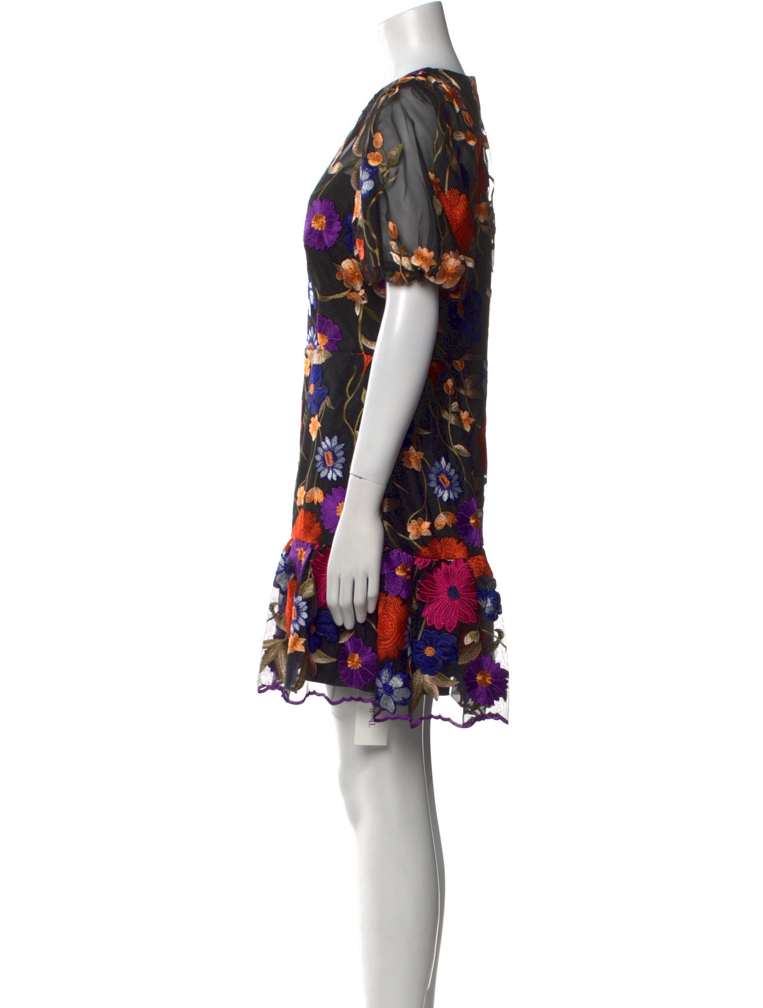 Milly Floral Print Mini Dress