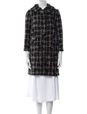 Milly Wool Tweed Pattern Coat
