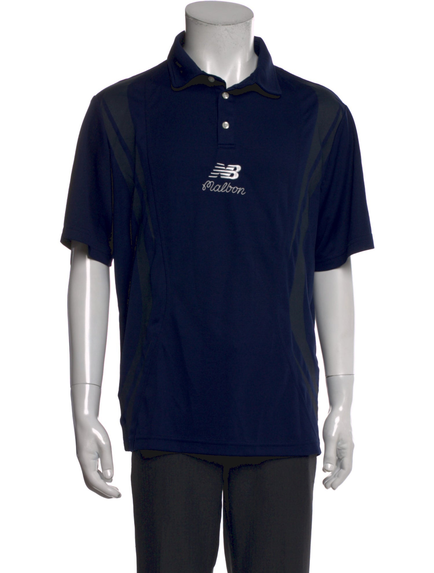 Malbon Golf X New Balance Collar Short Sleeve Polo Shirt