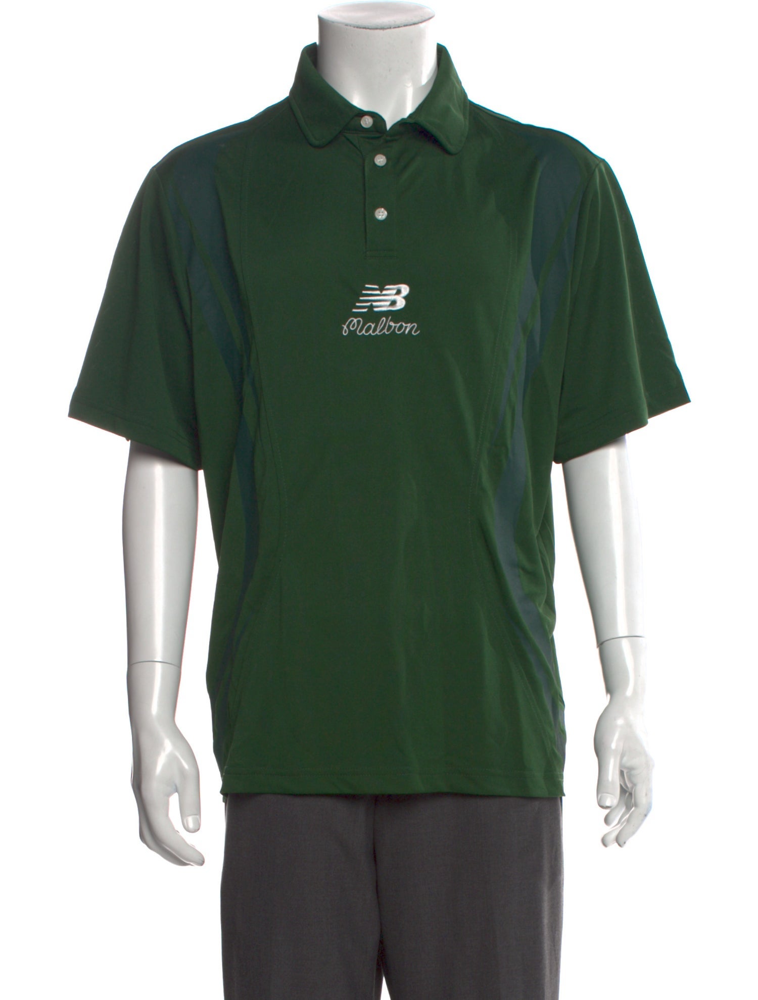 Malbon Golf X New Balance Graphic Print Collar Polo Shirt