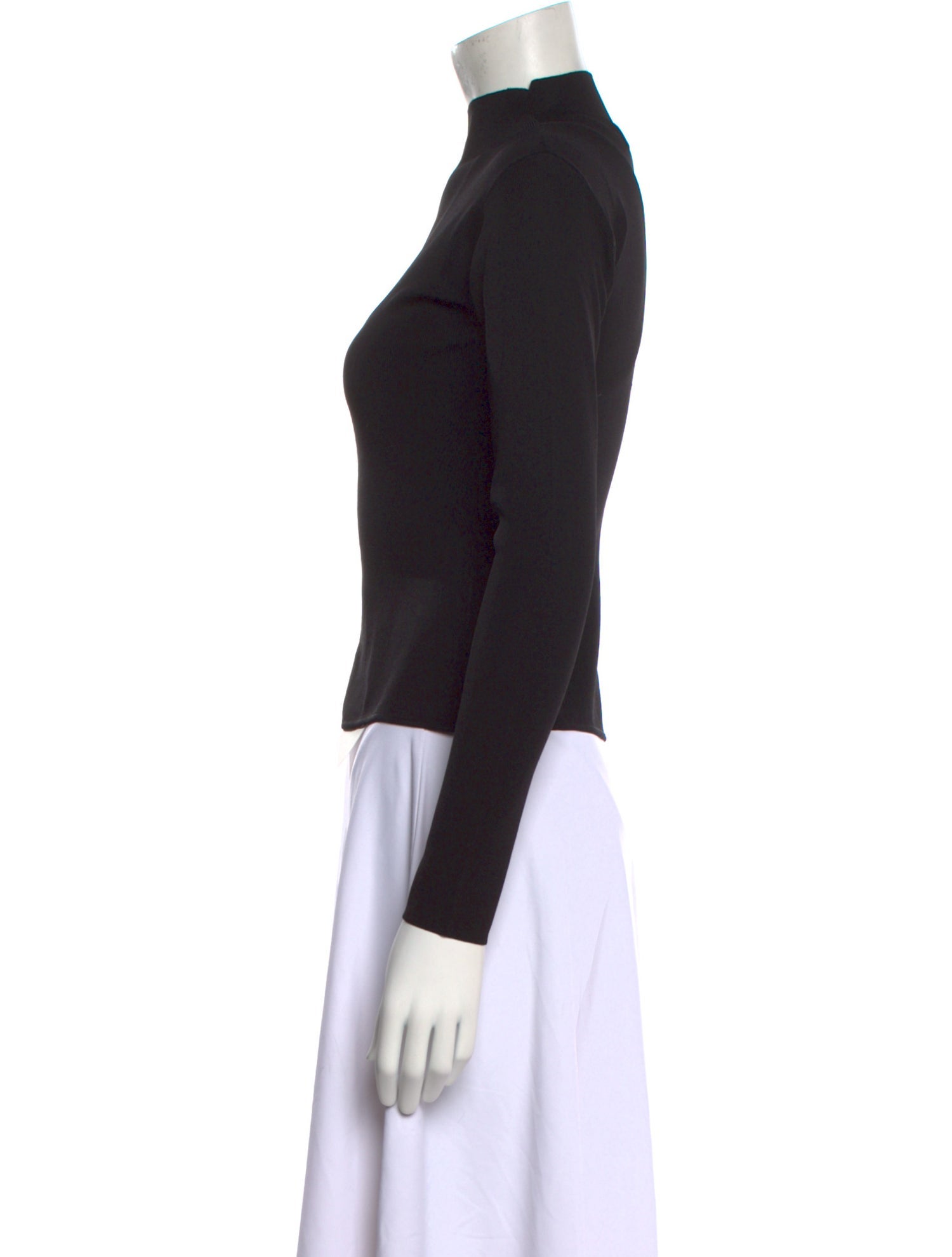 MOTHER OF ALL Mock Neck Long Sleeve Crop Top