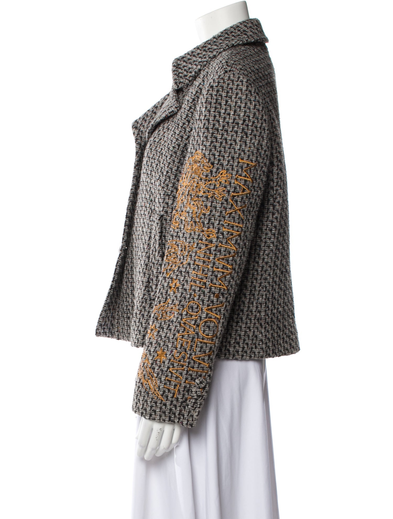 Moschino Couture Tweed Pattern Evening Jacket w/ Tags