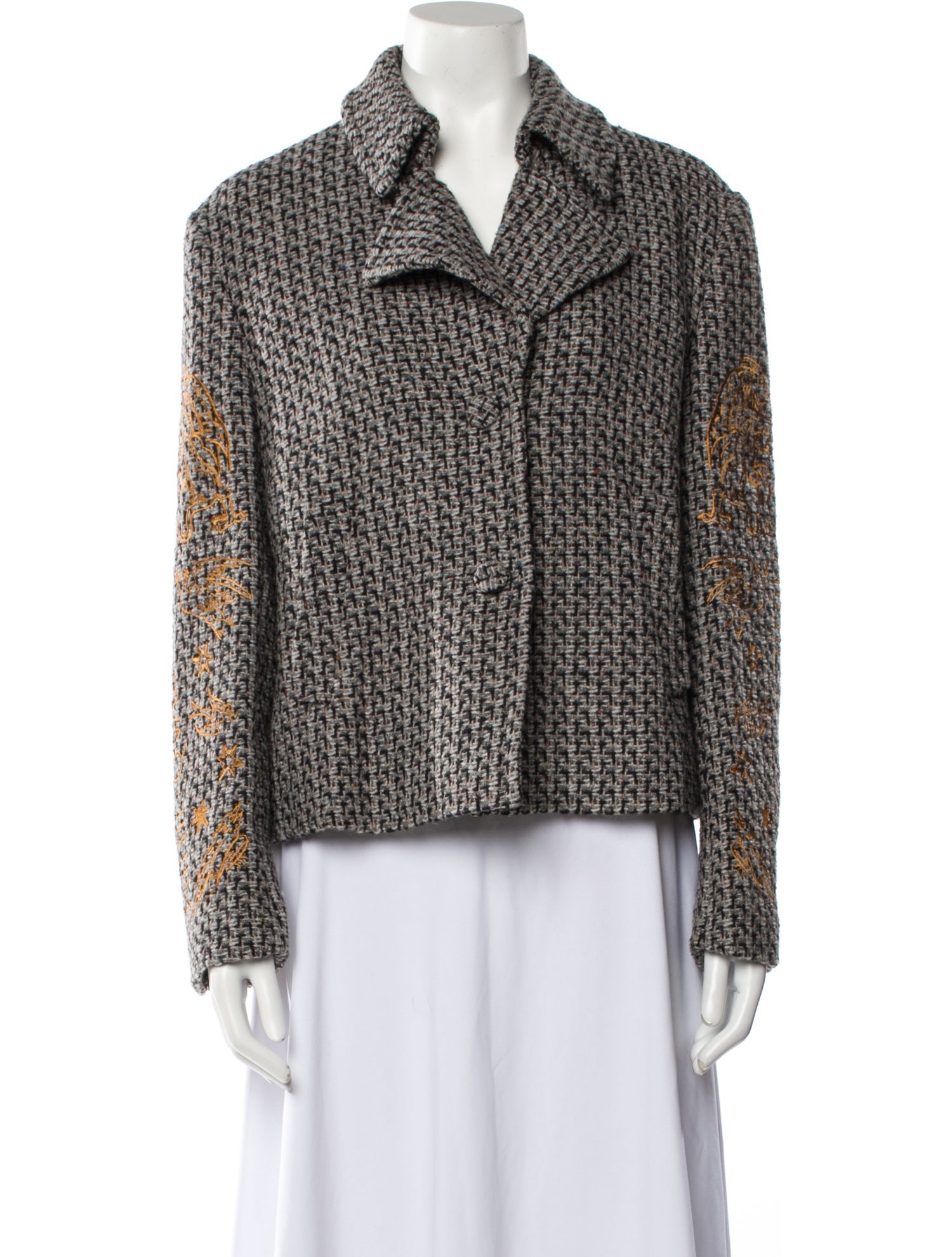 Moschino Couture Tweed Pattern Evening Jacket w/ Tags