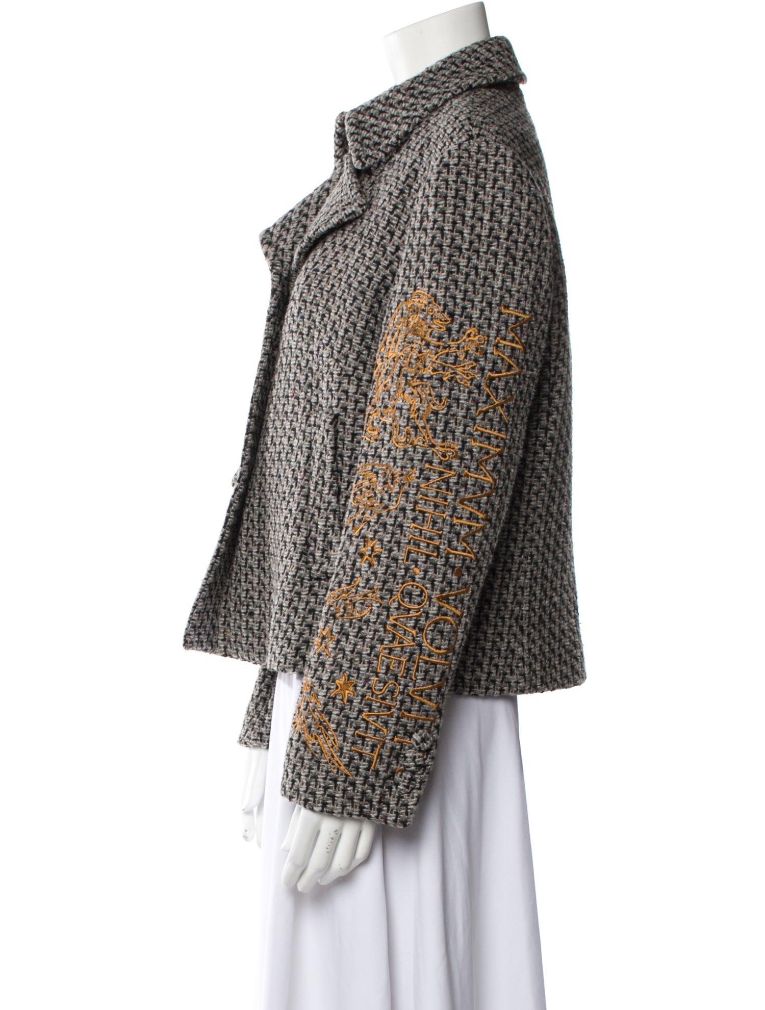 Moschino Couture Tweed Pattern Evening Jacket w/ Tags